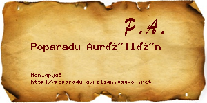 Poparadu Aurélián névjegykártya